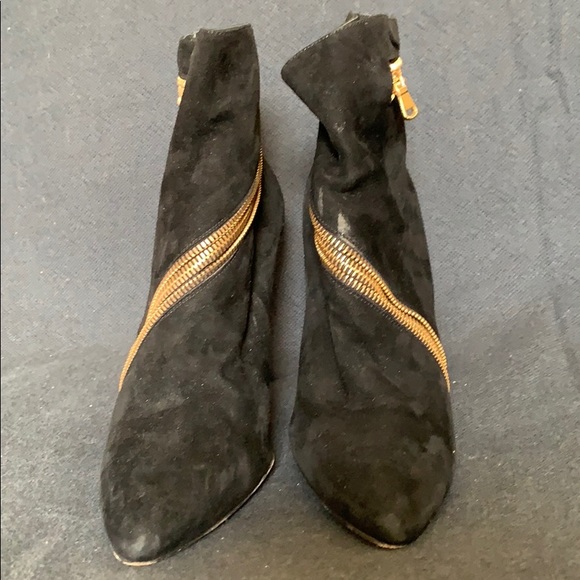 Brian Atwood Suede Wraparound Zipper Booties Boot - Picture 5 of 8